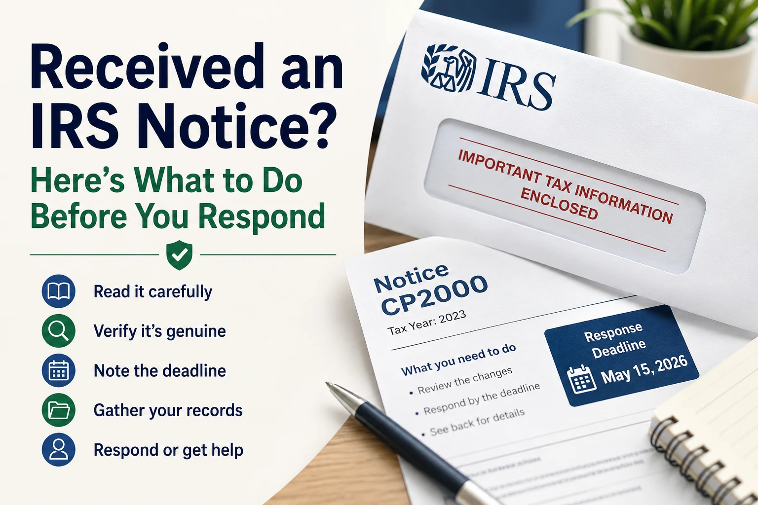 IRS notice step-by-step response guid